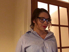 Geeky employee 1 - Employee blackmailed into gargling lollipop - kinkycouple111