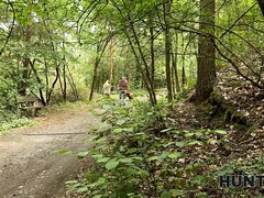 Hunt4K: Maya and her hot girlfriend get wild in the woods with pantyhose-clad pussy-shaking action