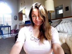 美女, デカパイ, ラティーナ, オナニー, 母, 一人, オッパイの, ウェブカメラ