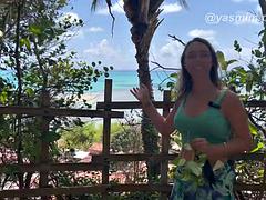 Любители, Красивые, Большие сиськи, Минет, Парочка, Латиноамериканки, На природе, Сиськи