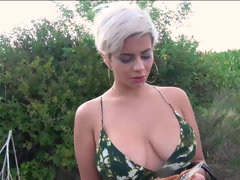 Amateur, Culo, Tetas grandes, Pareja, Polla, Al aire libre, Público, Apretado