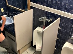 In the mens room at the restaurant