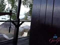 お尻, ビーチ, 彼女, ラティーナ, レズビアン, ピアス, ストリッピング, オッパイの