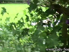 デカパイ, イギリス人, フェティッシュ, 巨大, オナニー, 母, 剃毛, 一人