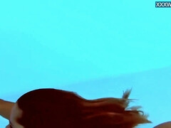 お尻, ビキニ, フランス人, Hd, 小柄, ピアス, オッパイの, 水中