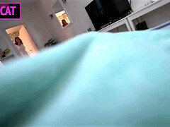 : Hot Stepmom Invites Stepson In Share Bed And Rides On Cock In Cowgirl While He Rest