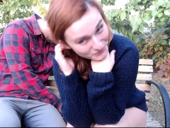 Outdoor amateur black ass cummed on