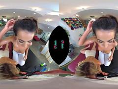 Tridimensionnel, Nana, Gros seins, Blonde, Sucer une bite, Pov, Plan cul à trois, Nénés