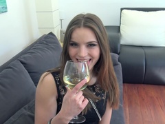 Éjaculer dans la bouche, Embrassement, Léchez, Orgasme, Chatte, Rasée, Suçant, Nénés