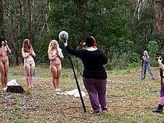 舞台裏, デカパイ, フェティッシュ, 毛深い, レズビアン, 天然, アウトドア, ティーン