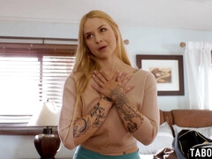 Grosse bite, Blonde, Plantureuse, Gorge profonde, Queue, Famille, Monstre, Tabou