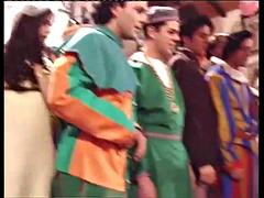 美女, フェラチオ, フランス人, グループ, ポルノスター