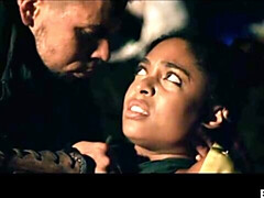 お尻, フェラチオ, 茶髪の, バック, 黒人, ガリガリ, ティーン, オッパイの