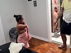 Amateur, Derrière les coulisses, Gros seins, Bisexuelle, Sucer une bite, En levrette, Chatte, Nénés