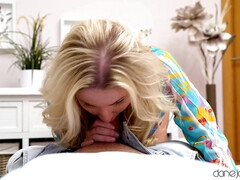 Thomas fucks Georgie Lyall and cums without taking his dick out