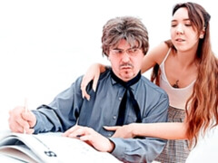 Naughty student seduces her teacher