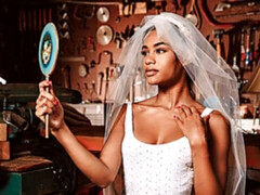 黒人, フェラチオ, バック, 女 人男 人, 手コキする, 異人種間, 下着, ティーン