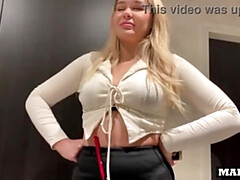 A Blonde Manager's Toilet & Elevator Encounter: Double the Pleasure with BBC