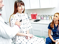 デカチン, フェラチオ, 医者, バック, 女 人男 人, 自然山雀, ティーン, オッパイの