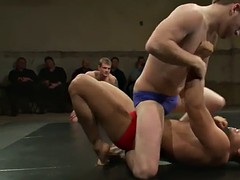 wrestling stud rimmed during threesome