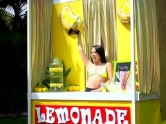 Kristina Rose facialized after hardcore anal fucking within the stall