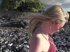 Strand, Blasen, Besamung, Küssen, Im freien, Pov, Öffentlich, Nass