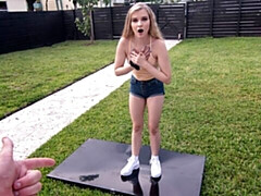 Gros cul, Grosse bite, Blonde, Sucer une bite, En levrette, Pov, Adolescente, Nénés