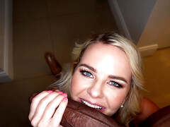 デカ尻, ブロンド, フェラチオ, カップル, 中出し, 下着, 恥ずかしがりや, 妻