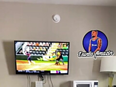 Enthousiasteling, Grote mammen, Pijpbeurt, Bruinharig, Sperma shot, Lul, Interraciaal, Moeder