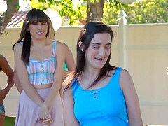 Zoenen, Lesbisch, Masturbatie, Buiten, Tiener