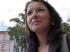 Slutty girl rides strangers sausage in front of punched hotwife