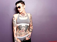 アナル, お尻, デカチン, フェラチオ, 茶髪の, バック, ガリガリ, ティーン