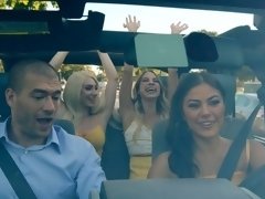 デカパイ, ブロンド, 車, 手コキする, ハードコア, オージー, ティーン, 三人