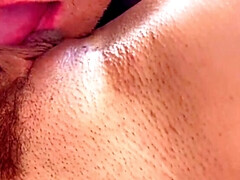 Juicy Stepsister Pussy Licking - Close Up Lick & Sucking Big Labia