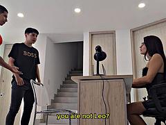 Lil Timy and Leo Wild Storm the Office for Intense Double Vaginal Penetration and Explosive Cumshot