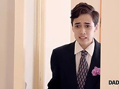 素人, ブロンド, フェラチオ, 捕まる, 爸, なめる, 息子, 結婚式