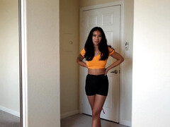 Ameena Green giving a blowjob and gets POV fucked