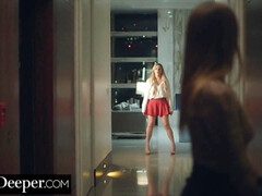 Blond, Pijpbeurt, Gebondenheid, Vriendje, Diep in de keel, Ondergoed, Rijden, Billekoek