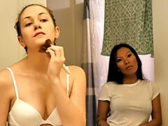 Asiatisch, Hinter den kulissen, Paar, Brille, Hd, Japanische massage, Dürr, Spielzeuge