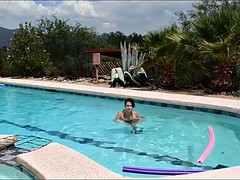 Busty Boobies Wet in Pool