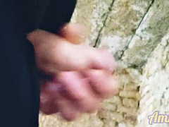 Amateur, Tir de sperme, Européenne, Homosexuelle, De plein air, Public, Douche, Solo