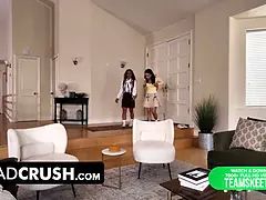デカ尻, デカパイ, フェラチオ, 中出し, イく瞬間, Hd, 怪物, 三人