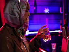 デカ尻, ブロンド, 足, ゴム, なめる, 淫乱熟女, ピアス, バイブレーター