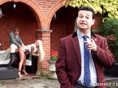 Hot stacked wife Brookyn fucks her husband's business partner.