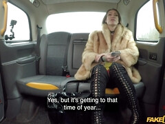 British Blonde Surrenders to Wild Taxi Passion