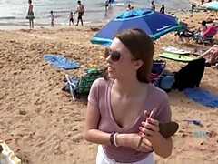 Amateur, Plage, Branlette thaïlandaise, Hd, De plein air, Pov