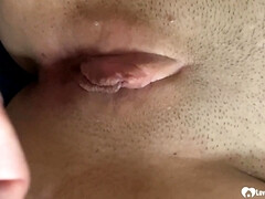 Amateur, Cul, Brunette brune, En gros plan de très près, Tir de sperme, Hard, Chatte, Rasée