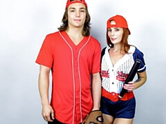 18, デカ尻, デカチン, フェラチオ, バック, 赤毛, ティーン, オッパイの