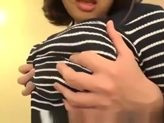 Gorgeous breasty Japanese bitch making a kinky fetish performance