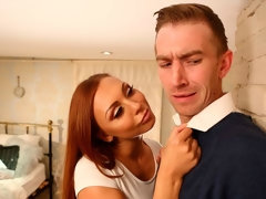 Kont, Pijpbeurt, Hondjeshouding, Vingeren, Handbeurt, Masturbatie, Roodharige vrouw, Tieten likken